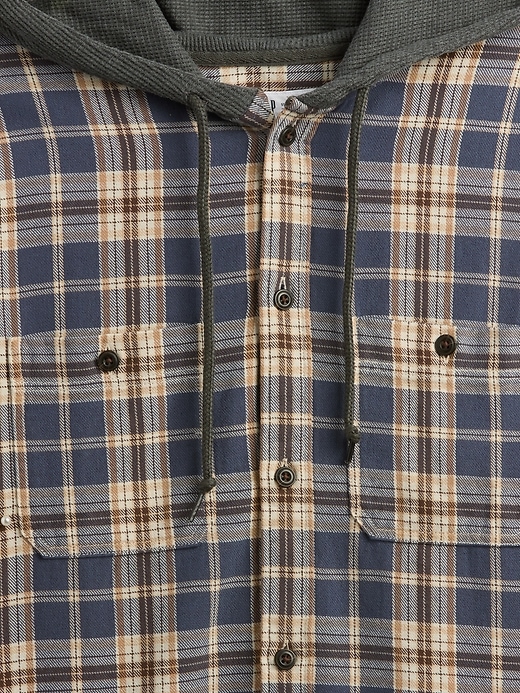Image number 4 showing, Hooded Flannel Shirt in Standard Fit