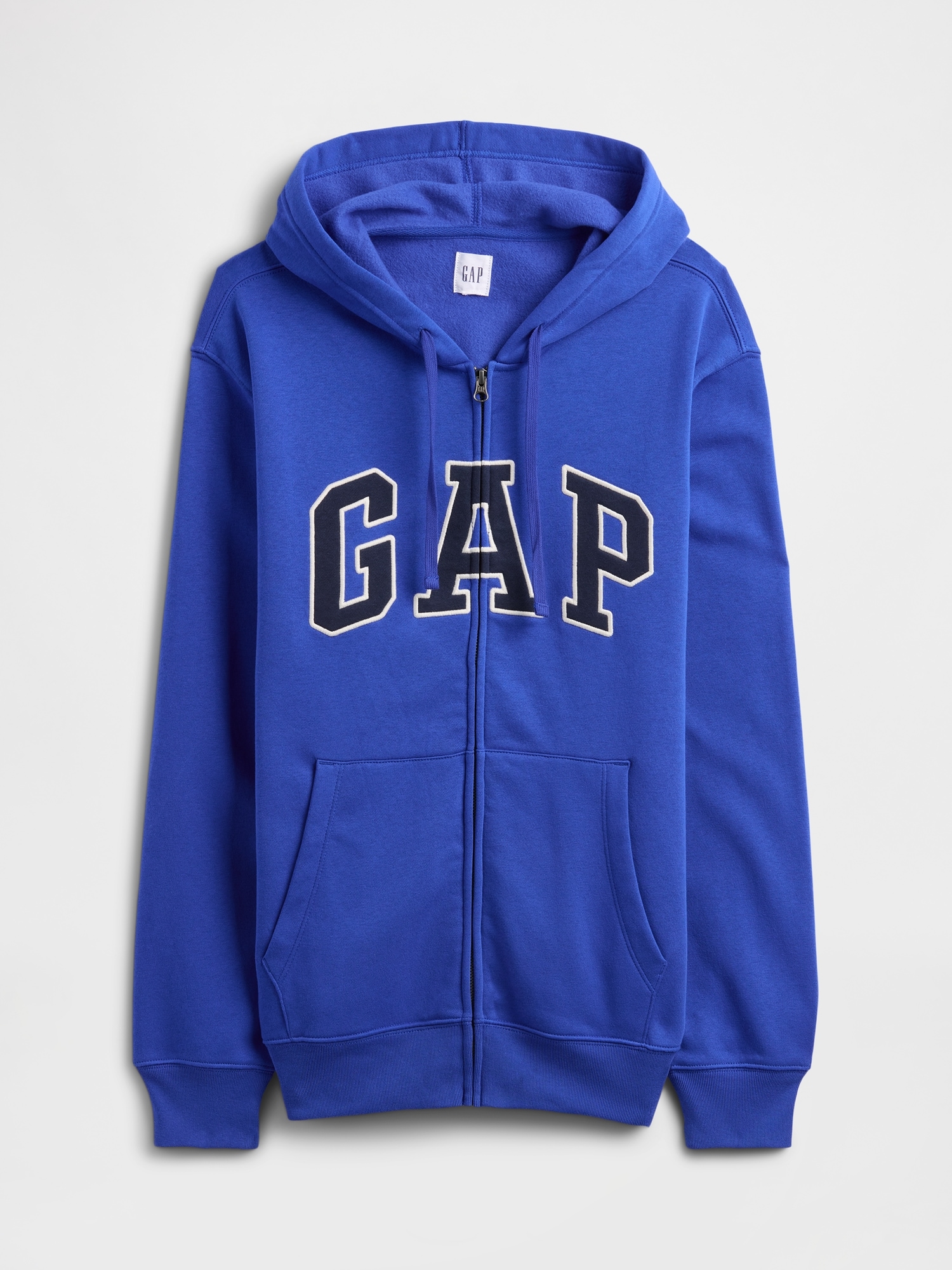 Gap Factory Relaxed Gap Logo Zip Hoodie In Blue