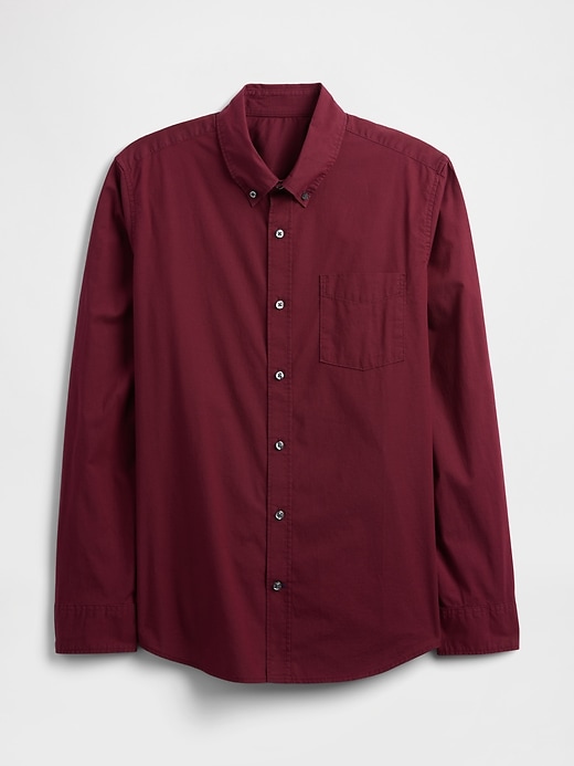 Image number 5 showing, Stretch Poplin Shirt in Standard Fit