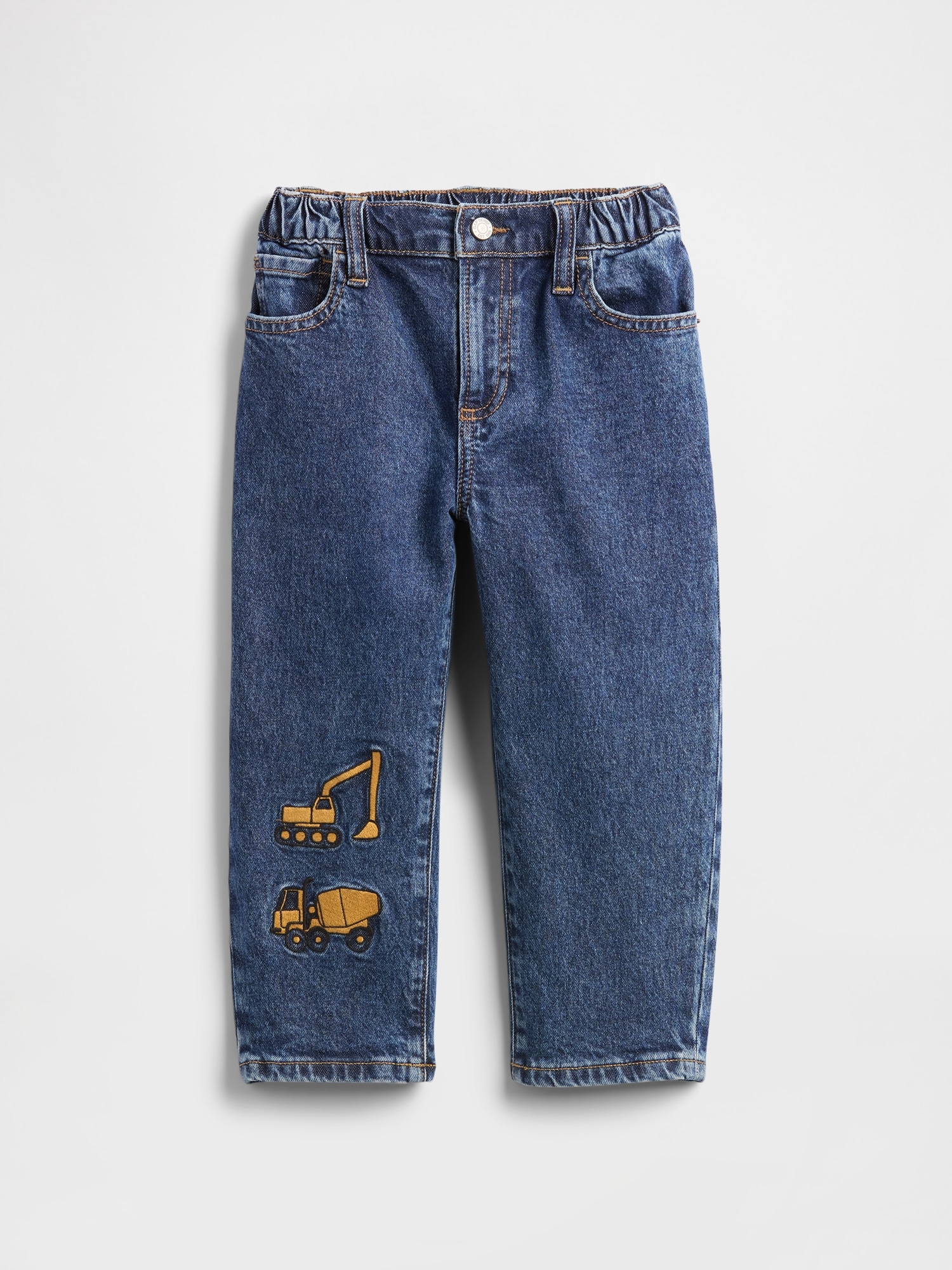 babyGap Graphic Baggy Jeans - Medium Wash Tractor