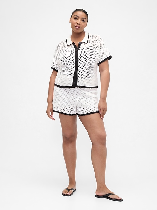 Image number 5 showing, Crochet Pull-On Sweater Shorts