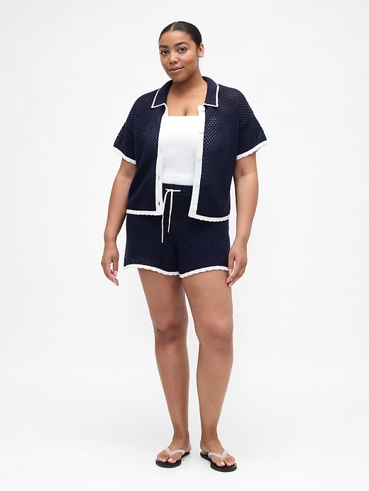 Image number 5 showing, Crochet Pull-On Sweater Shorts