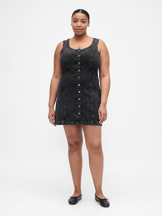 Image number 4 showing, Scoopneck Button-Front Mini Dress