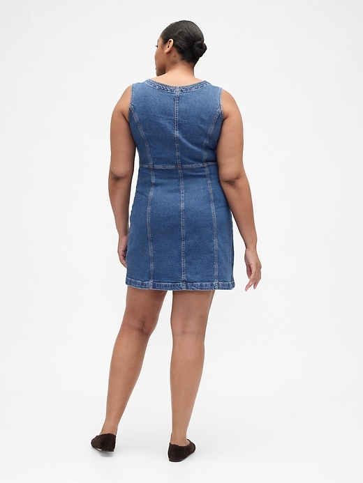 Image number 5 showing, Denim Button-Front Mini Dress