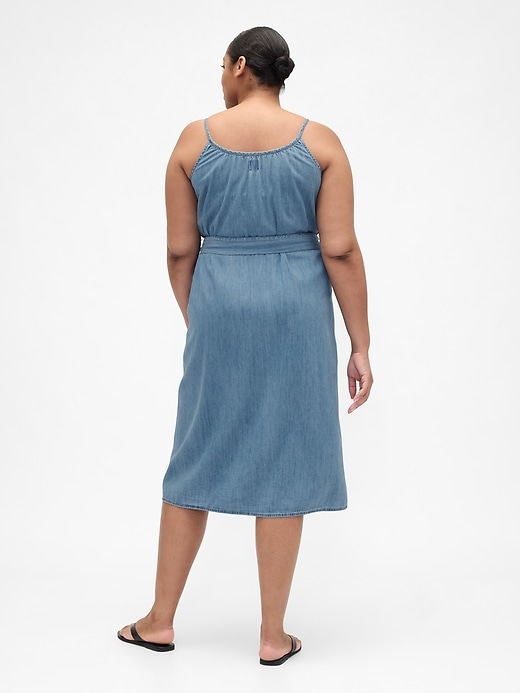 Image number 5 showing, Belted Denim Midi Dress