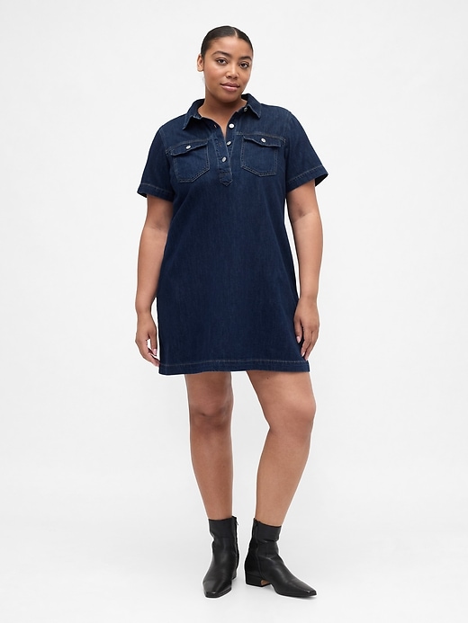 Image number 4 showing, Relaxed Denim Mini Dress