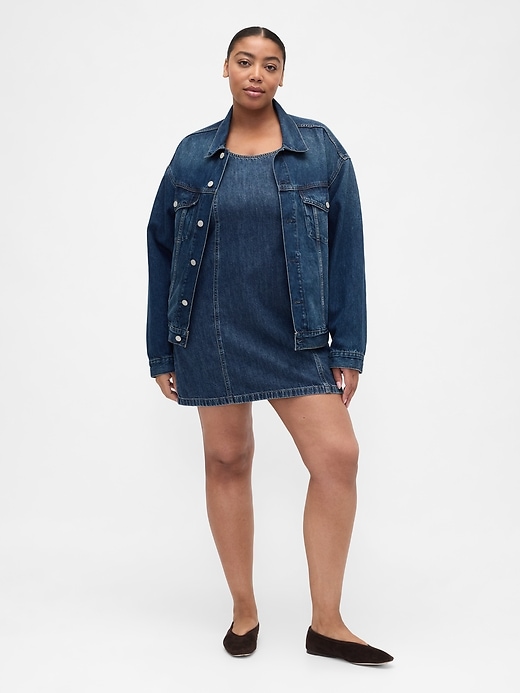 Image number 4 showing, Denim Scoopneck Mini Dress