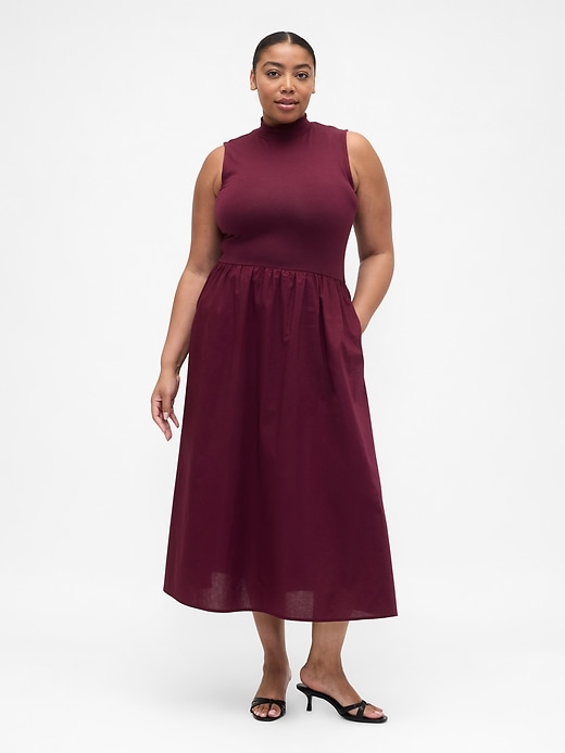 Image number 4 showing, Sleeveless Mockneck Midi Dress