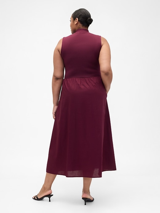 Image number 5 showing, Sleeveless Mockneck Midi Dress