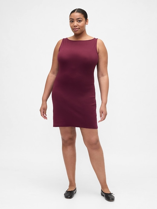 Image number 4 showing, Modern Ribbed Boatneck Mini Dress