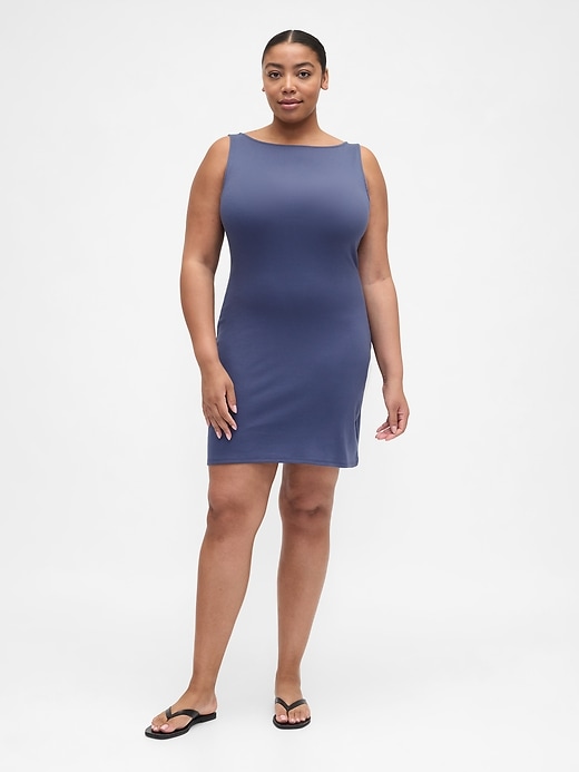 Image number 4 showing, Modern Ribbed Boatneck Mini Dress