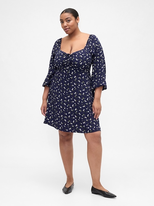Image number 4 showing, Smocked Print Mini Dress