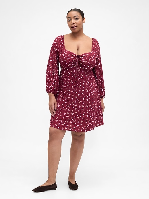 Image number 4 showing, Smocked Print Mini Dress