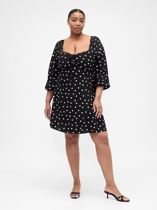Image number 4 showing, Smocked Print Mini Dress