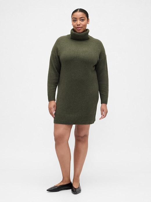 Image number 4 showing, CashSoft Relaxed Turtleneck Sweater Mini Dress