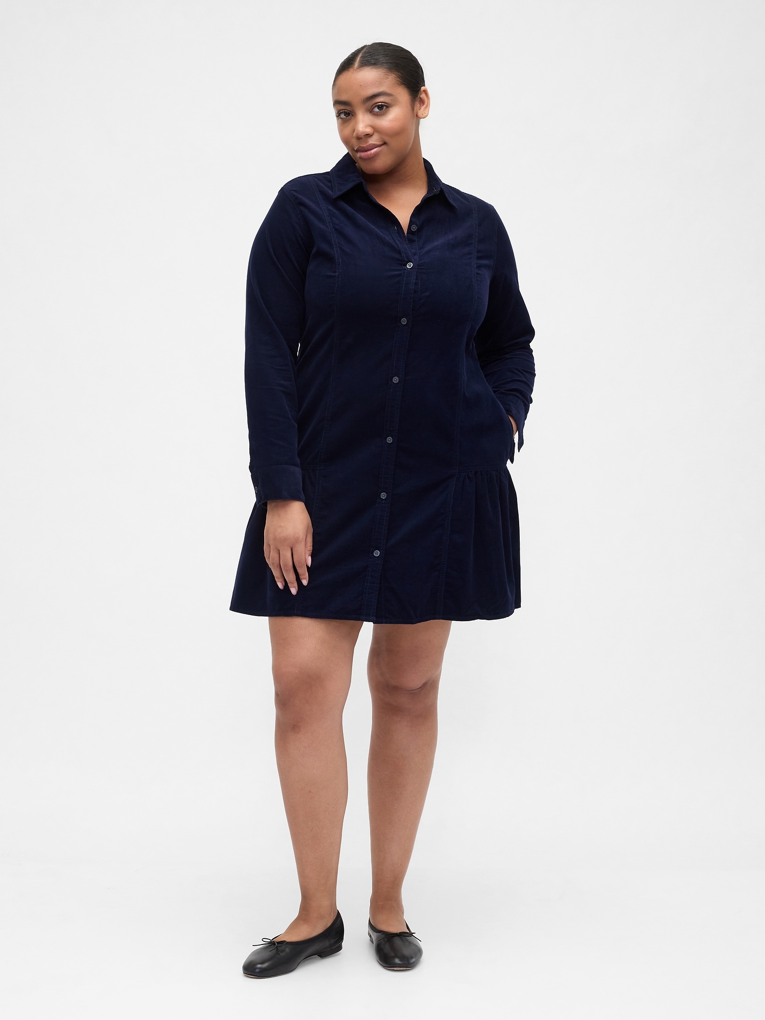 Gap Factory Corduroy Mini Dress In Blue