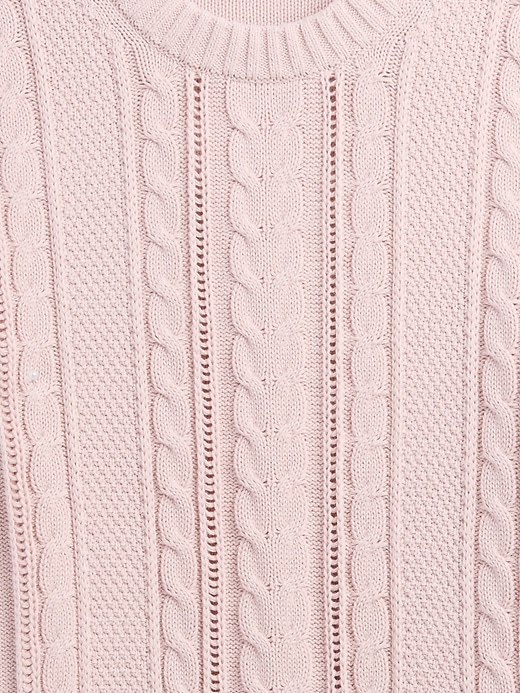 Image number 4 showing, Cable-Knit Crewneck Sweater