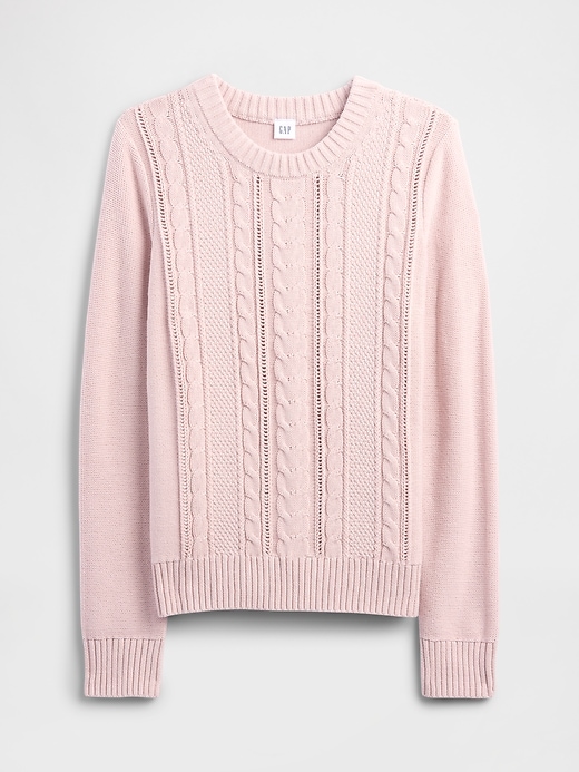 Image number 5 showing, Cable-Knit Crewneck Sweater