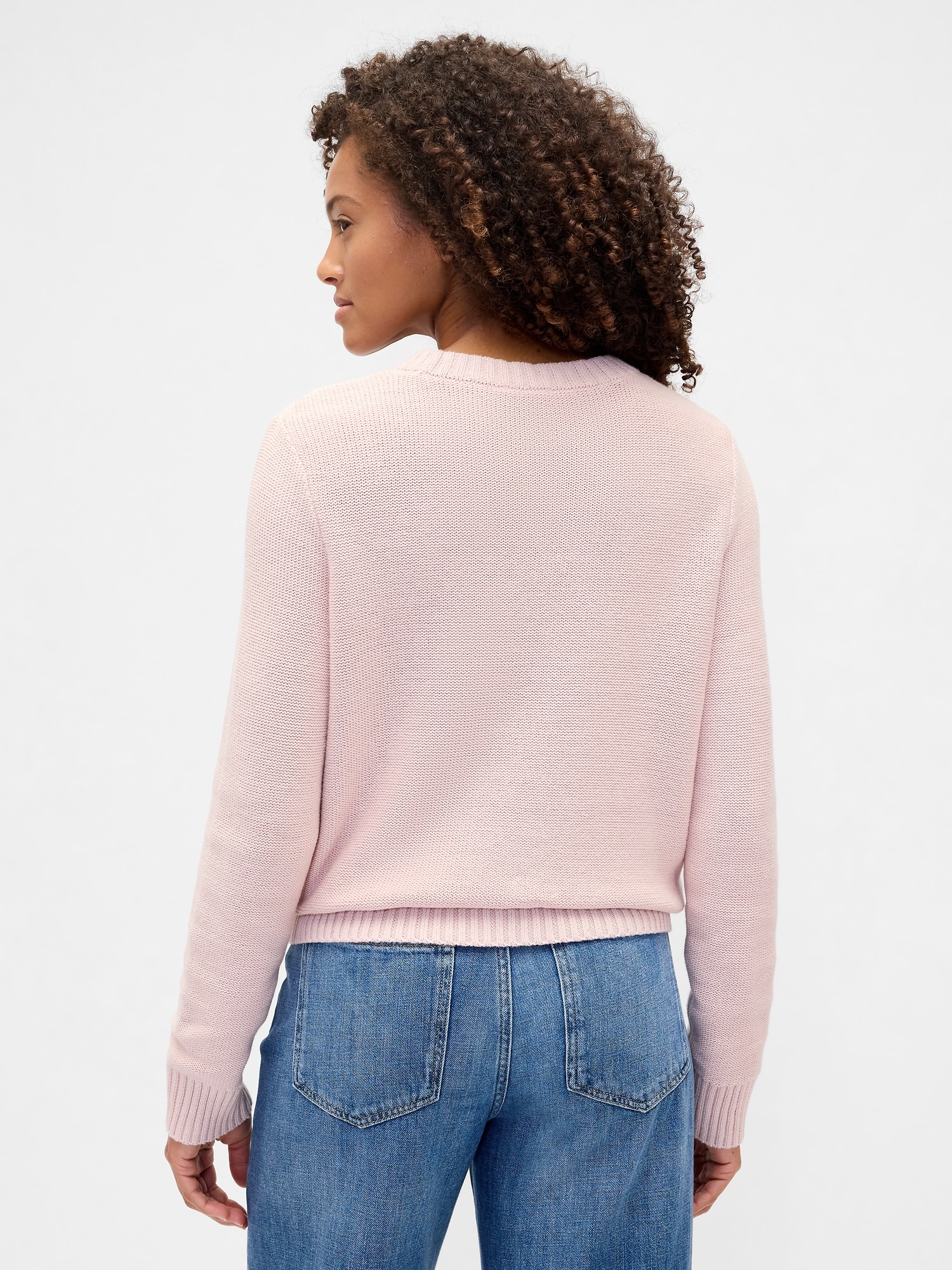 Cable-Knit Crewneck Sweater