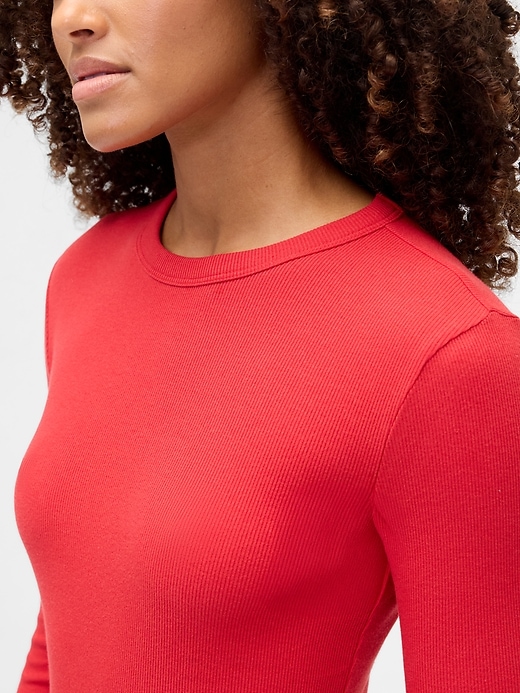 Image number 4 showing, Essential Ribbed Crewneck T-Shirt