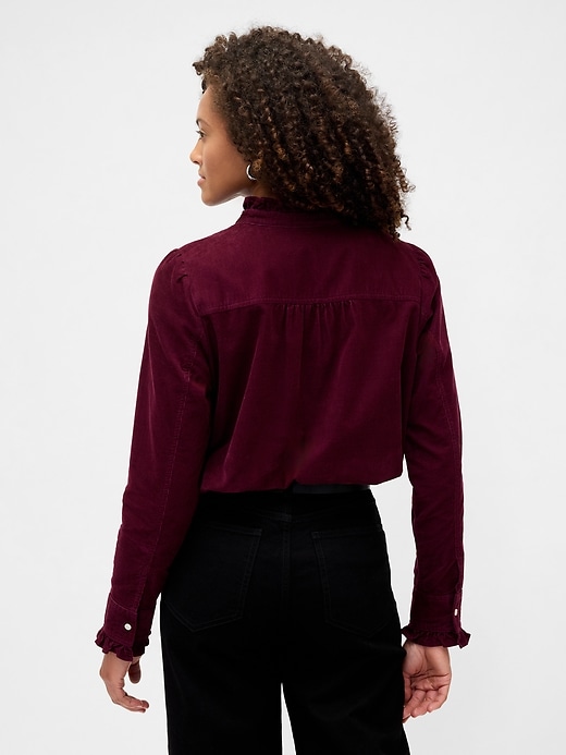 Image number 2 showing, Corduroy Ruffle Shirt