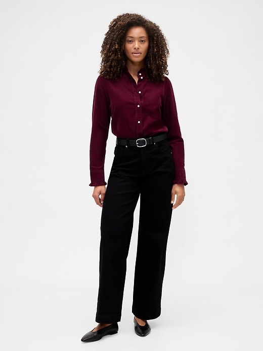 Image number 3 showing, Corduroy Ruffle Shirt