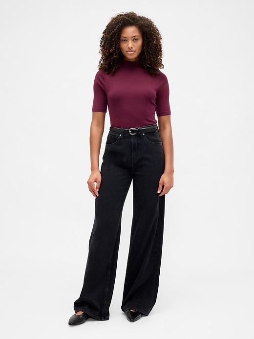 Image number 3 showing, Modern Ribbed Mockneck T-Shirt