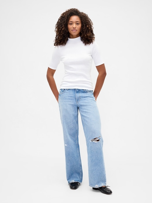 Image number 3 showing, Modern Ribbed Mockneck T-Shirt