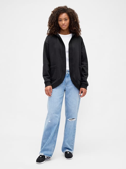 Image number 3 showing, Oversized Open-Front Hoodie