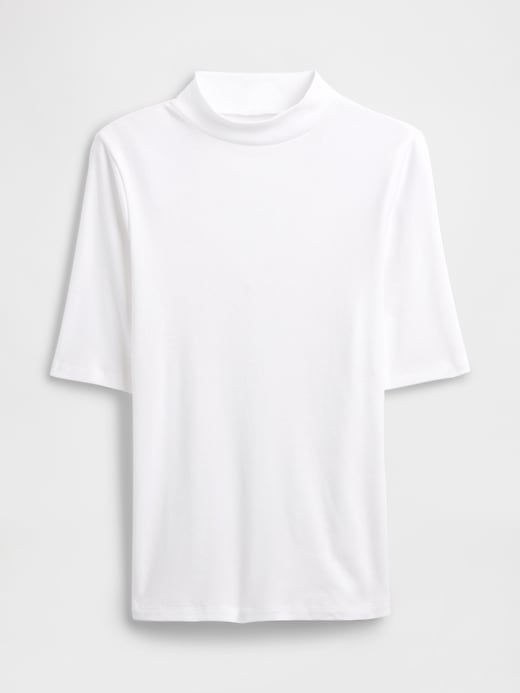 Image number 5 showing, Modern Ribbed Mockneck T-Shirt