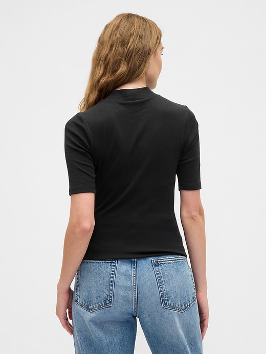 Image number 2 showing, Modern Ribbed Mockneck T-Shirt