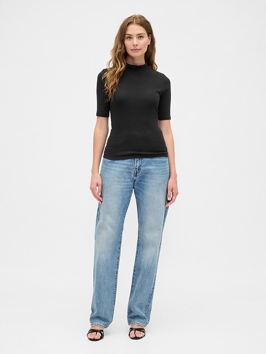 Image number 3 showing, Modern Ribbed Mockneck T-Shirt
