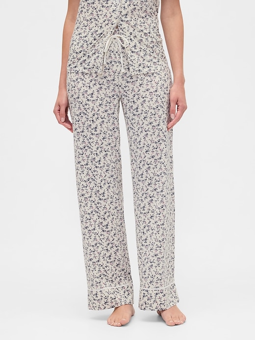 Image number 3 showing, Modal Wide-Leg PJ Pants