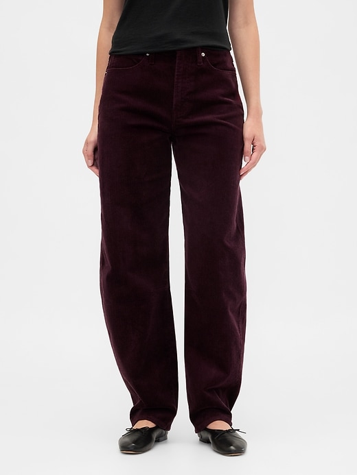 Image number 2 showing, High Rise Barrel Corduroy Pants