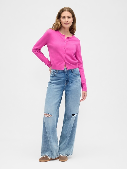 Image number 3 showing, Cashsoft Crewneck Cardigan