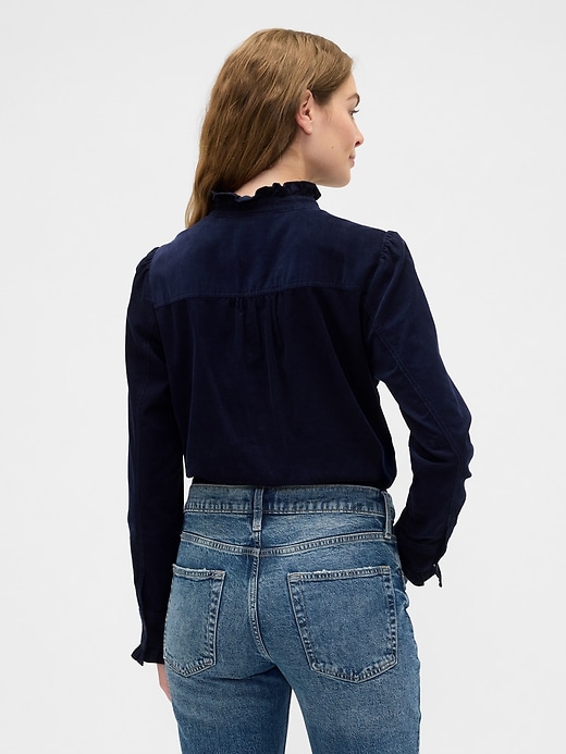 Image number 2 showing, Corduroy Ruffle Shirt