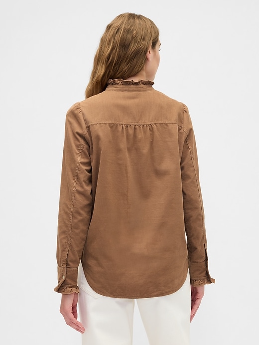 Image number 2 showing, Corduroy Ruffle Shirt