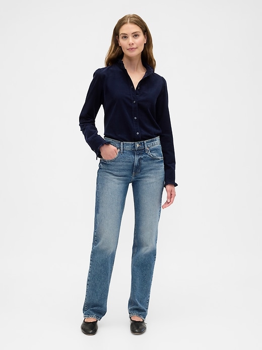 Image number 3 showing, Corduroy Ruffle Shirt