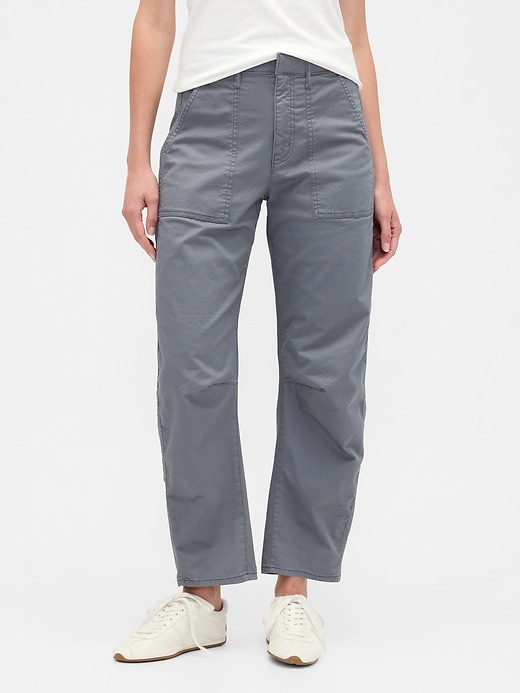 Image number 2 showing, High Rise Barrel Khakis