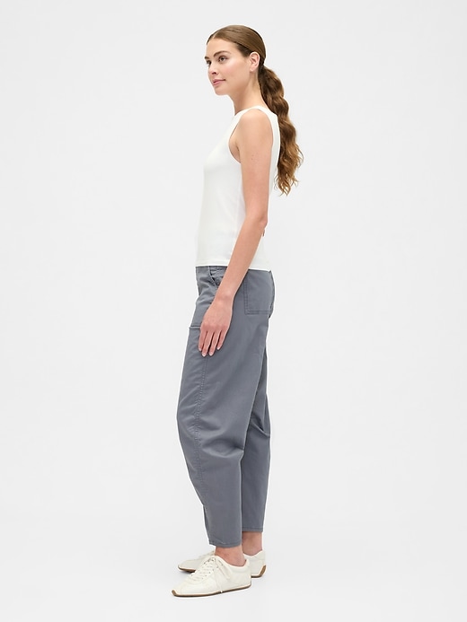 Image number 3 showing, High Rise Barrel Khakis
