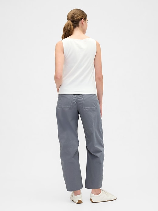 Image number 4 showing, High Rise Barrel Khakis