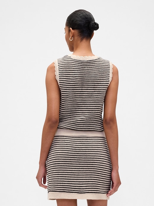 Image number 2 showing, Sleeveless Mixed-Stitch Sweater Tank Top