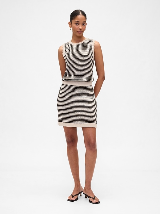 Image number 3 showing, Sleeveless Mixed-Stitch Sweater Tank Top