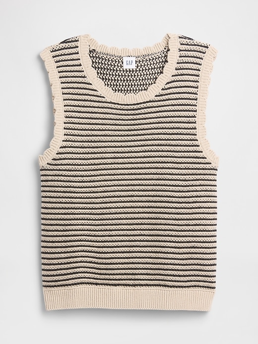 Image number 5 showing, Sleeveless Mixed-Stitch Sweater Tank Top