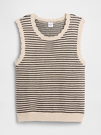 Sleeveless Mixed-Stitch Sweater Tank Top