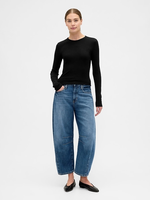Image number 3 showing, Essential Ribbed Crewneck T-Shirt