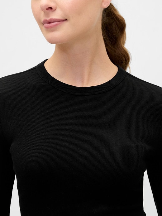 Image number 4 showing, Essential Ribbed Crewneck T-Shirt