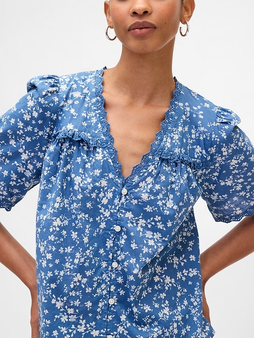 Image number 4 showing, Ruffle V-Neck Top