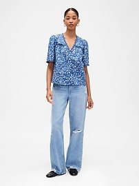 Ruffle V-Neck Top