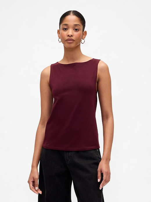 Image number 1 showing, Boatneck Tank Top